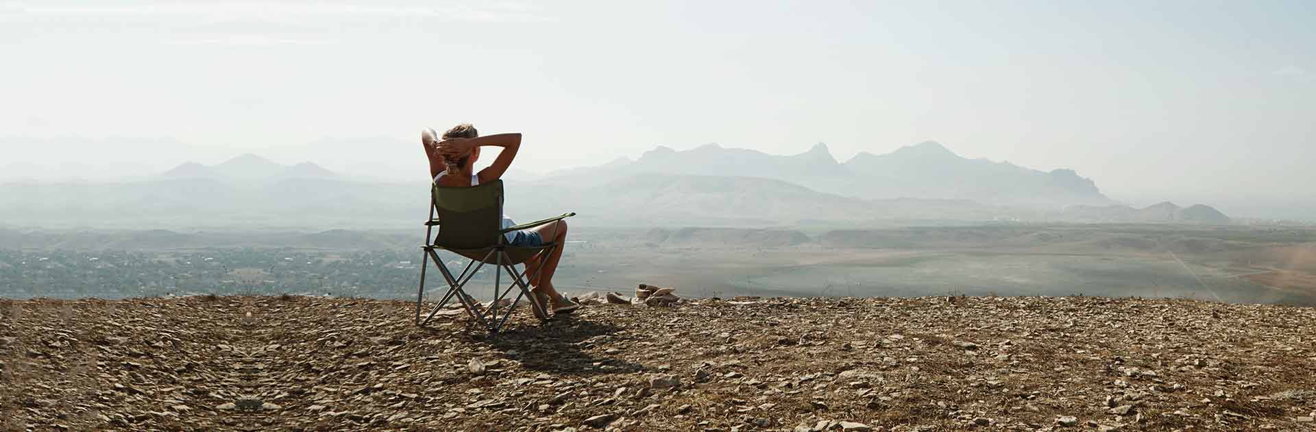 Women relaxing looking at view